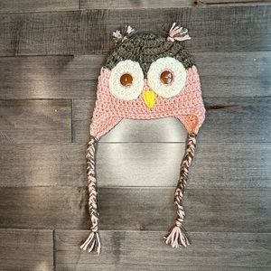 Crochet Owl Hat‎ Size 0-12 months